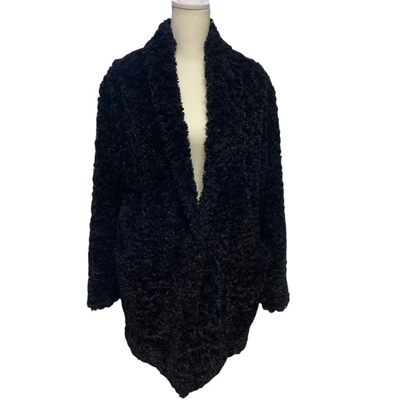 Wilfred Free Faux Shearling Women's  Jacket, Size XS in Black - Picture 1 of 9